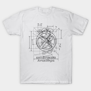 Antikythera Mechanism Drawing T-Shirt